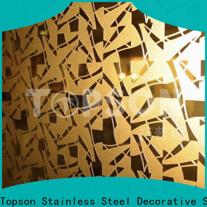 Topson gorgeous stainless steel embossed plate company for partition screens