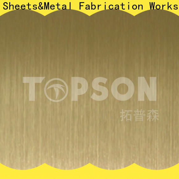 Topson metal textured stainless steel sheet metal company for elevator for escalator decoration