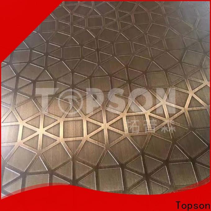 Topson metal stainless steel embossed plate manufacturers for elevator for escalator decoration