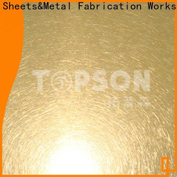 Topson stainless steel sheet metal cost China for handrail