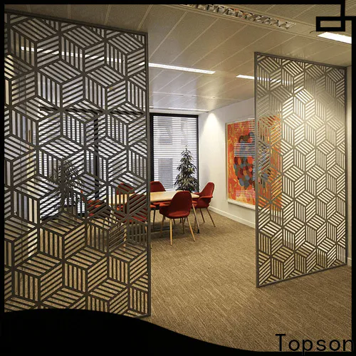 internal decorative screens & metal chairs with table