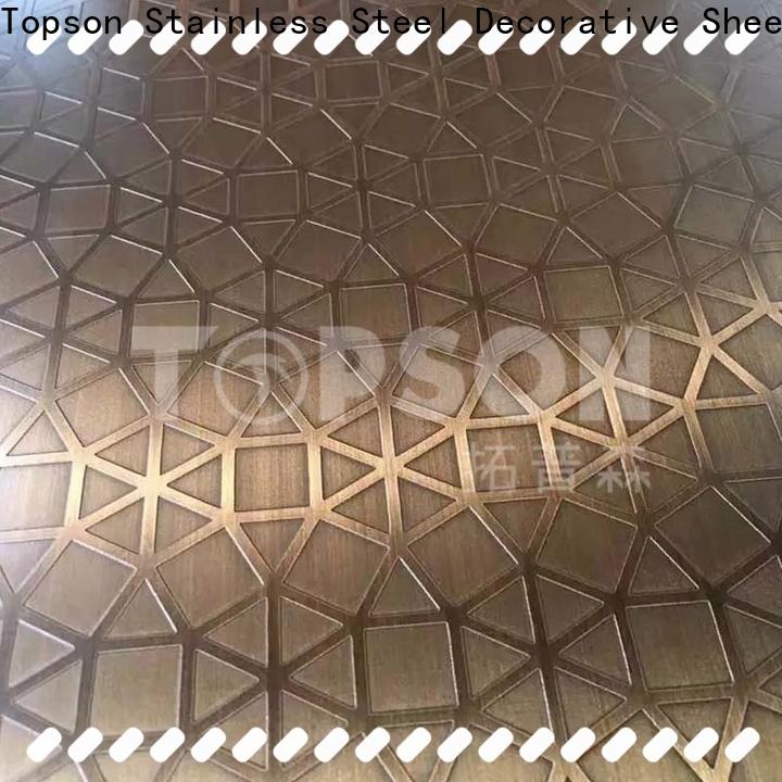 Topson Wholesale embossed stainless steel sheet for furniture