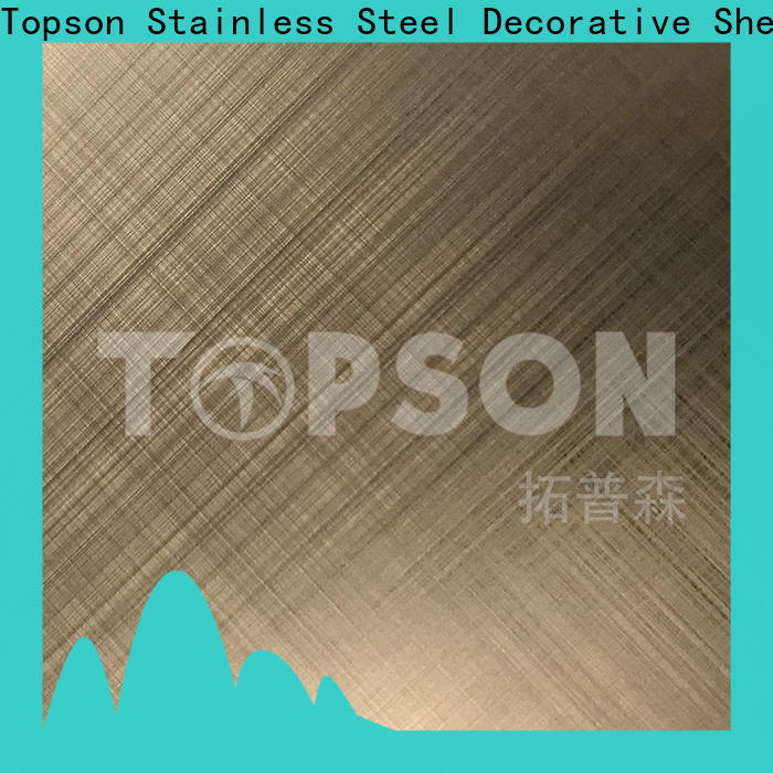 Topson brushed stainless steel foil sheet factory for handrail