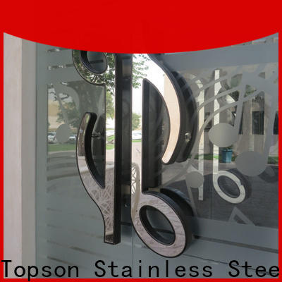 Topson high-quality stainless steel entry doors residential manufacturers for decoration