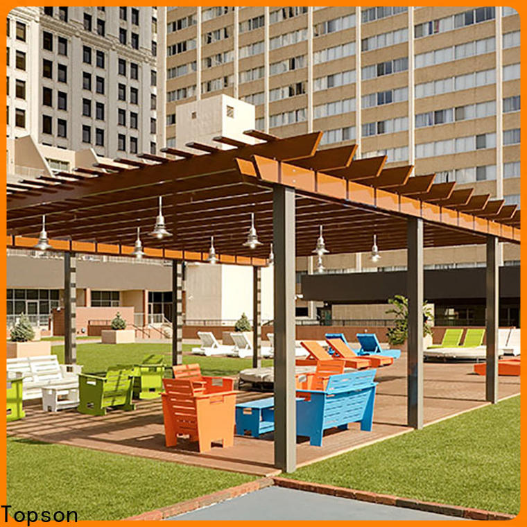 Topson Wholesale powder coated steel pergola factory for school