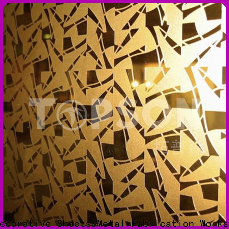 Topson material stainless steel sheet stockists Supply for interior wall decoration