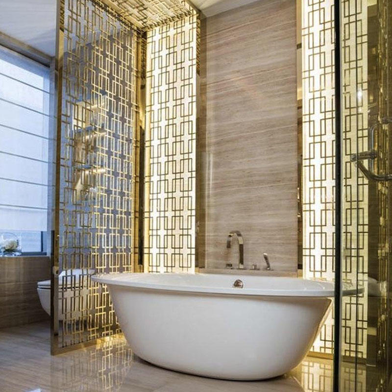 Stainless steel screen for bathroom