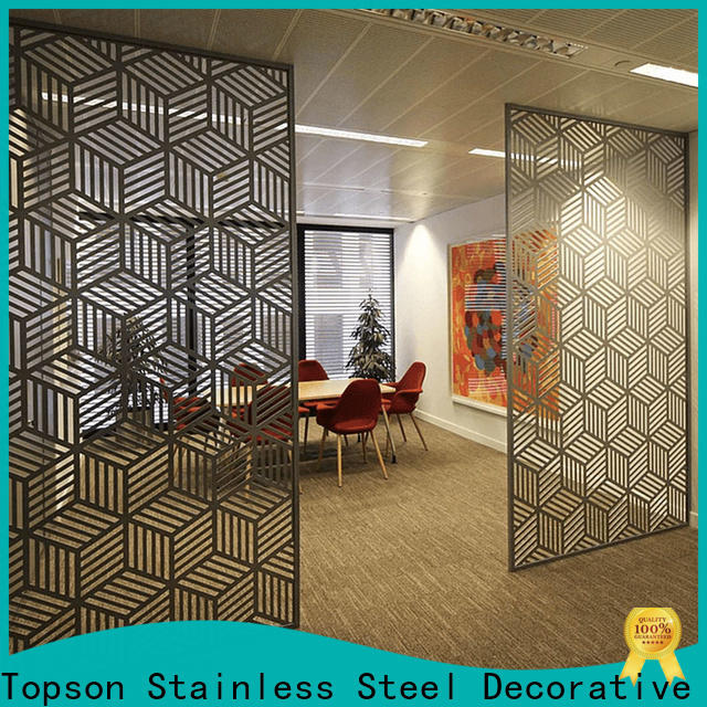 Topson reliable outdoor decorative metal privacy screens in china for building faced