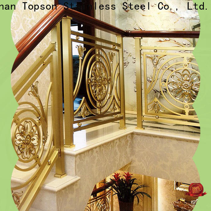 Topson high-tech glass and metal staircase railing Supply for hotel