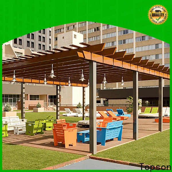 Topson coated pergolas and gazebos metal factory for hotel