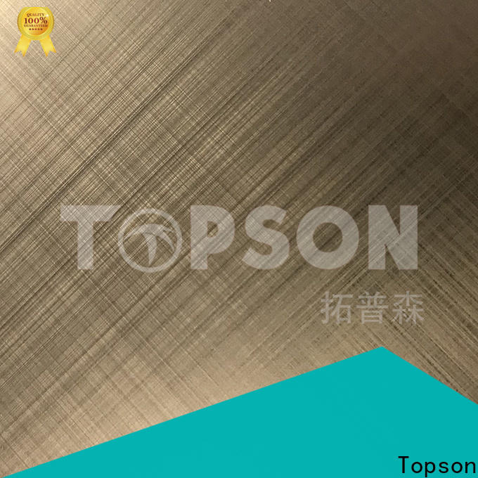 Topson Top brushed stainless steel sheet suppliers Supply for interior wall decoration