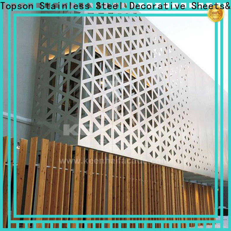 Topson stainless decorative wooden fretwork Suppliers for exterior decoration