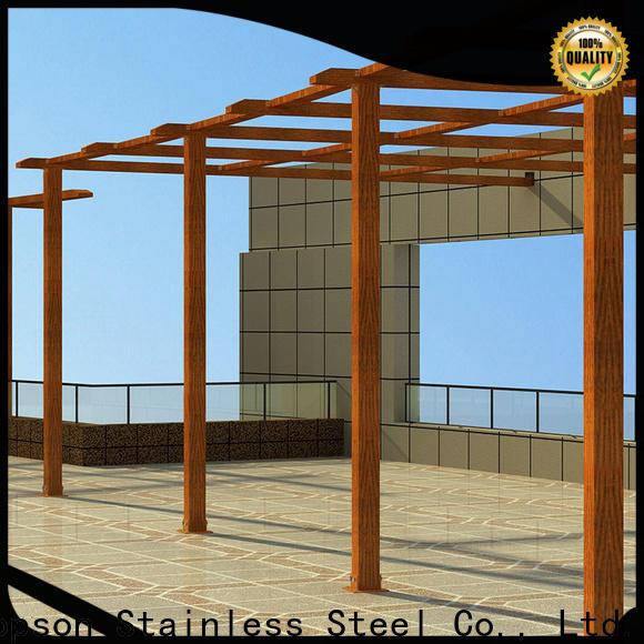 steel and aluminum arched pergola with retractable canopy fixed company for school