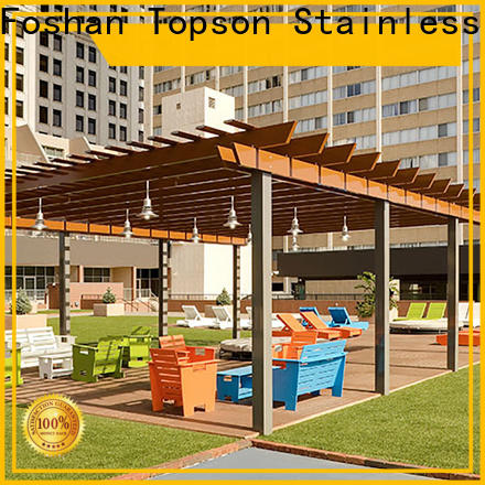 Topson powder pergola aluminum roof for business for park