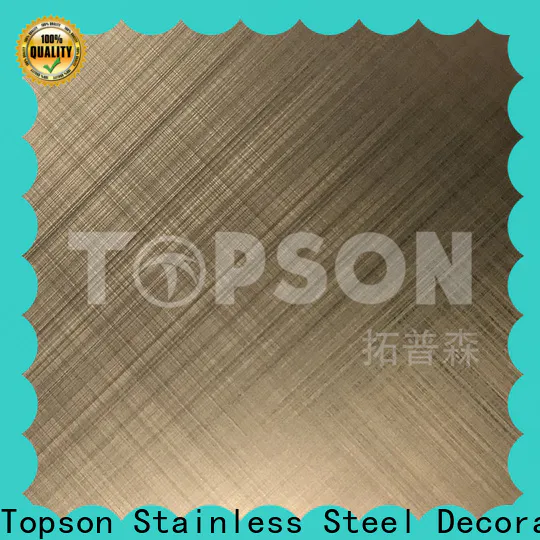 Topson hairline stainless steel sheet sizes company for interior wall decoration