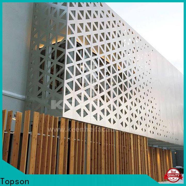 Topson outdoor decorative metal screen sheets factory for exterior decoration