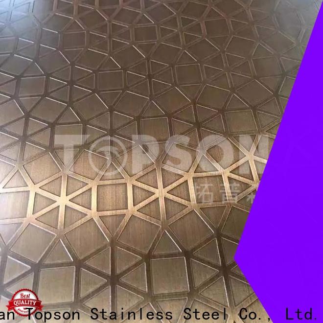 Topson vibration textured stainless steel sheet metal Supply for interior wall decoration