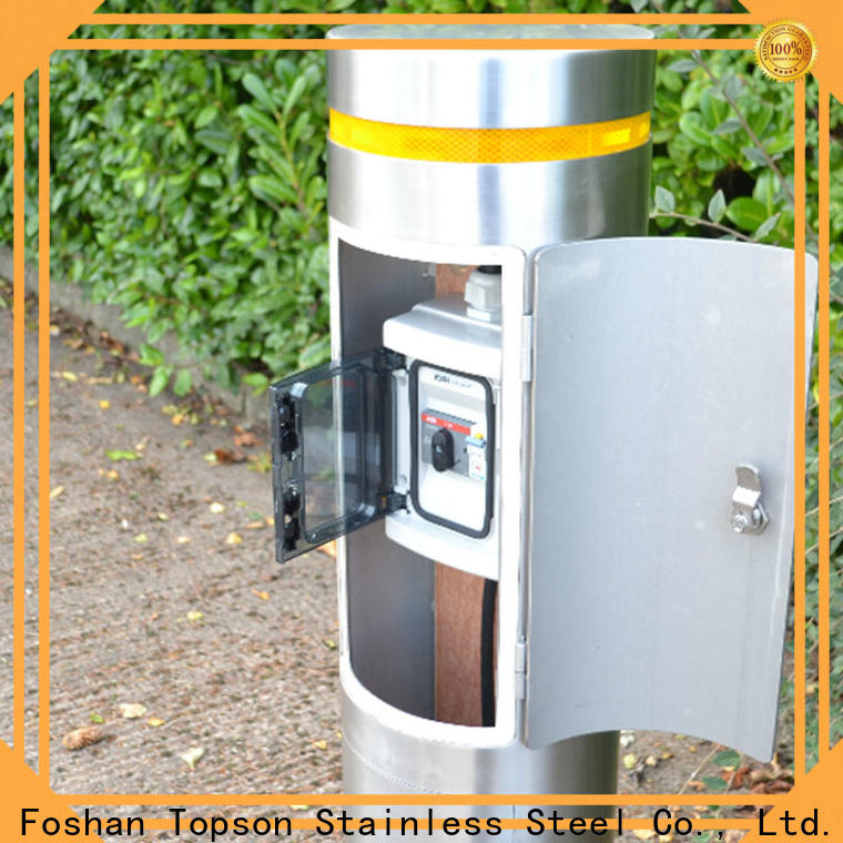 Topson stainless steel parking bollards factory for mall