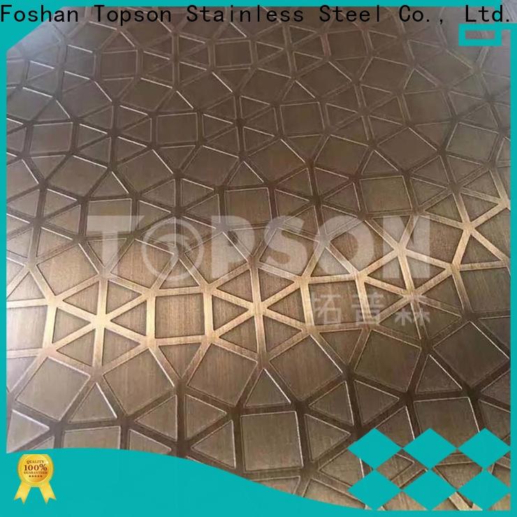 Topson colorful stainless steel sheet brushed finish manufacturers for vanity cabinet decoration