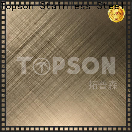 Topson colorful brushed stainless steel finish manufacturers for vanity cabinet decoration