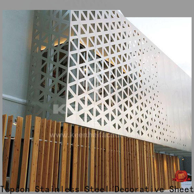 Topson Custom perforated metal screen wall company for curtail wall