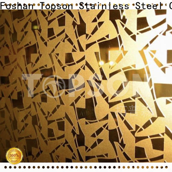Topson luxurious brushed stainless steel sheet suppliers China for furniture