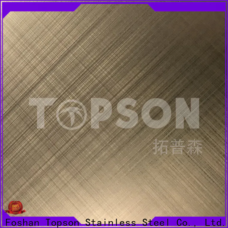 Topson sheet stainless steel embossed plate company for furniture