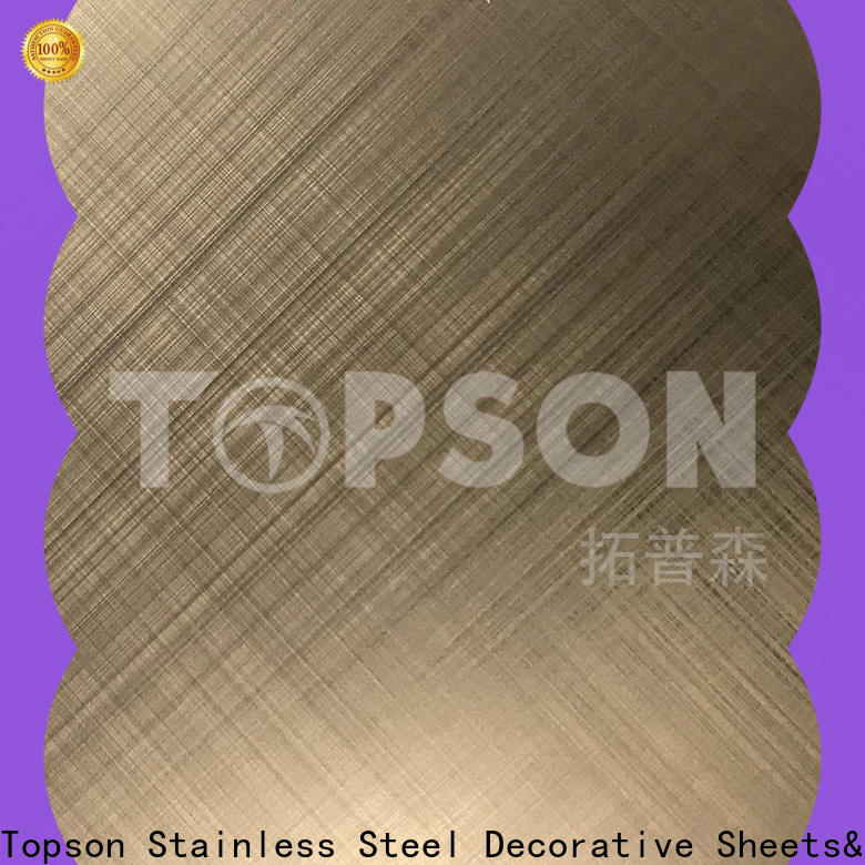 Topson decorative brushed stainless steel sheet Suppliers for vanity cabinet decoration