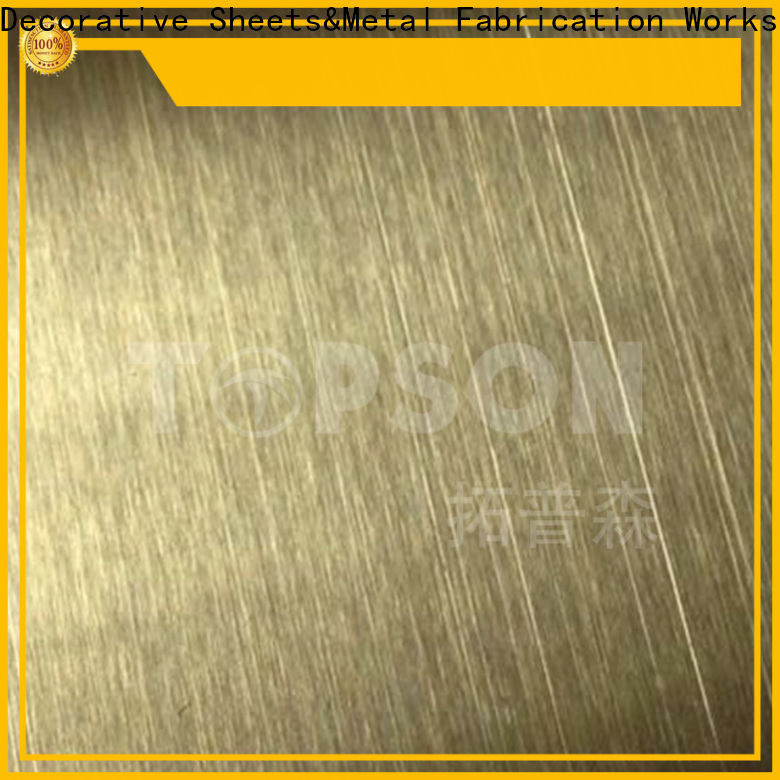 Topson durable brushed stainless steel sheet metal company for interior wall decoration