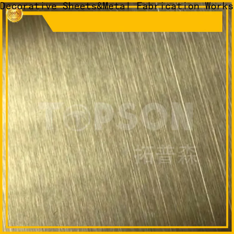 Topson durable brushed stainless steel sheet metal company for interior wall decoration