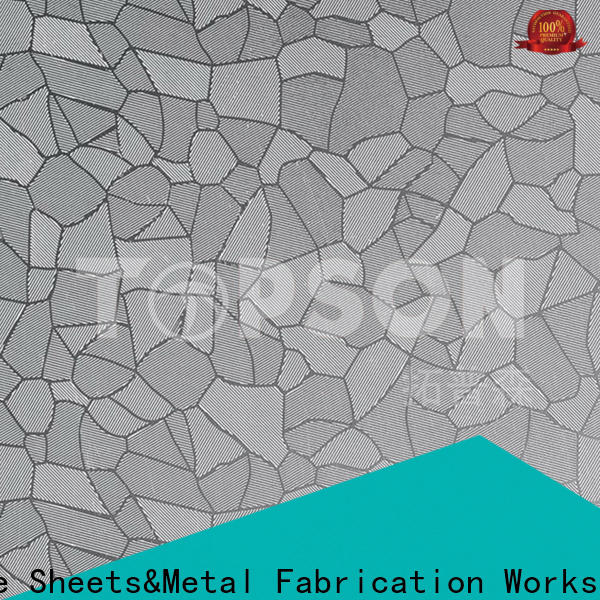 Topson embossed mirror polished stainless steel sheet factory for interior wall decoration