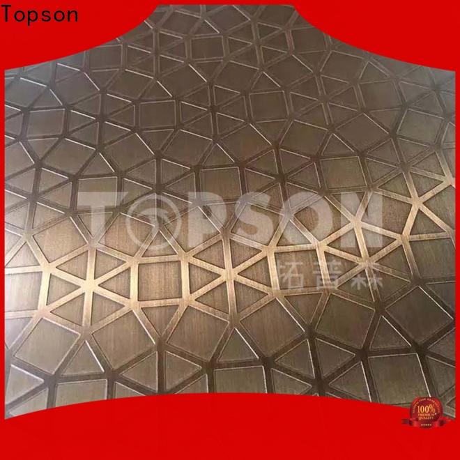 Topson sheetmirror stainless steel etching sheet company for elevator for escalator decoration