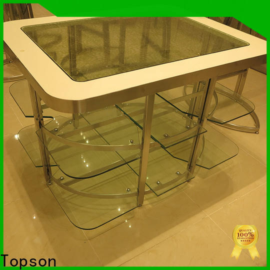 Topson cabinetstainless metal outdoor sofa table manufacturers for hotel lobby decoration