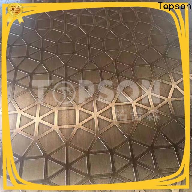 Topson Top etched design stainless steel sheet Suppliers for partition screens