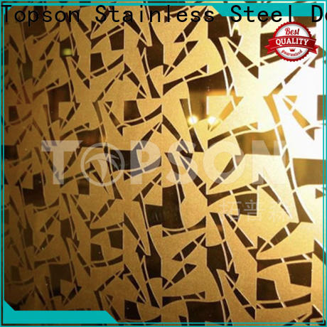 Topson blasted stainless steel decorative panels for business for interior wall decoration