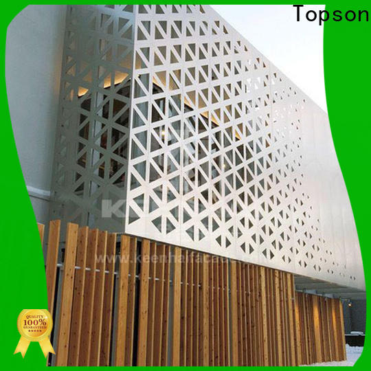 Topson Latest perforated metal screen panels factory for exterior decoration