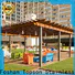 Topson fixed aluminum pergola with adjustable louvers for resort