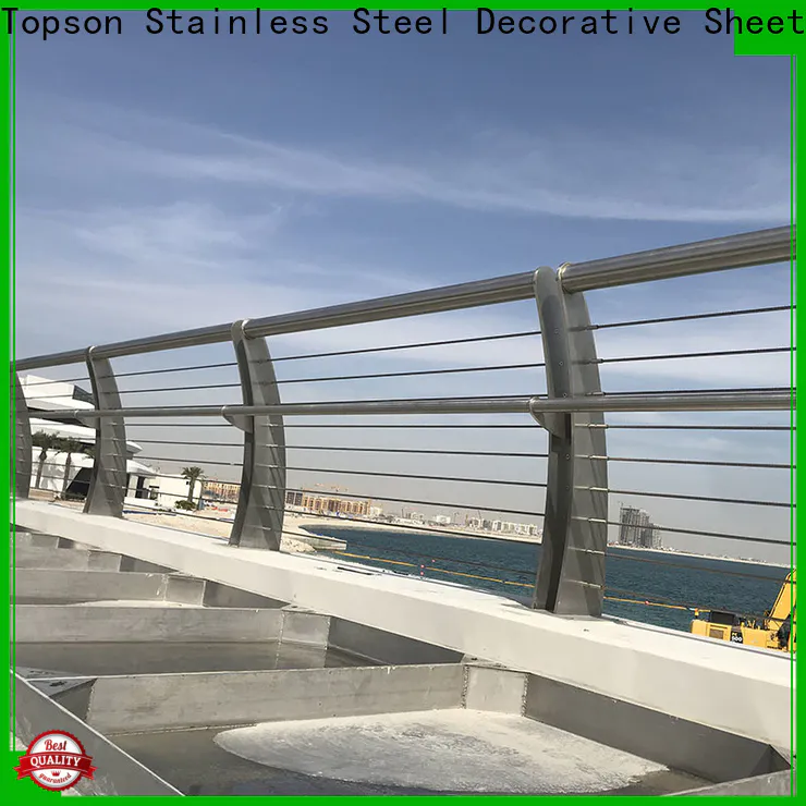 Topson staircase stainless steel railing system manufacturers for mall