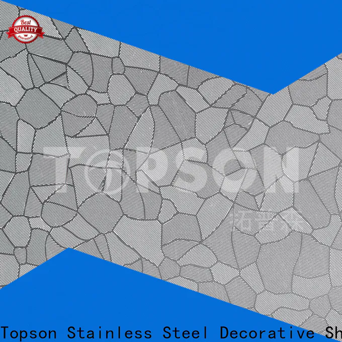 Topson antifingerprint etched design stainless steel sheet factory for furniture