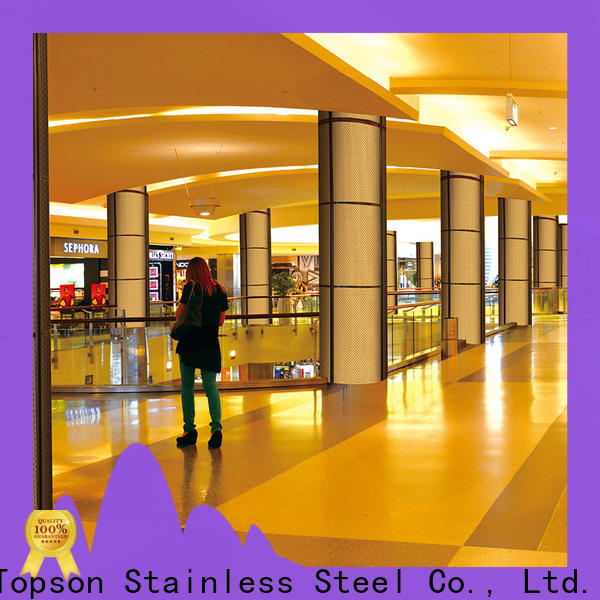 Topson external stainless steel cladding thickness for shopping mall