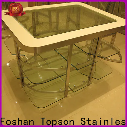 Topson stainless iron outdoor table set Supply for interior