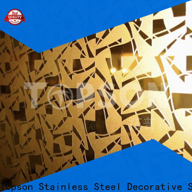 Topson etching mirror stainless steel sheet suppliers manufacturers for kitchen