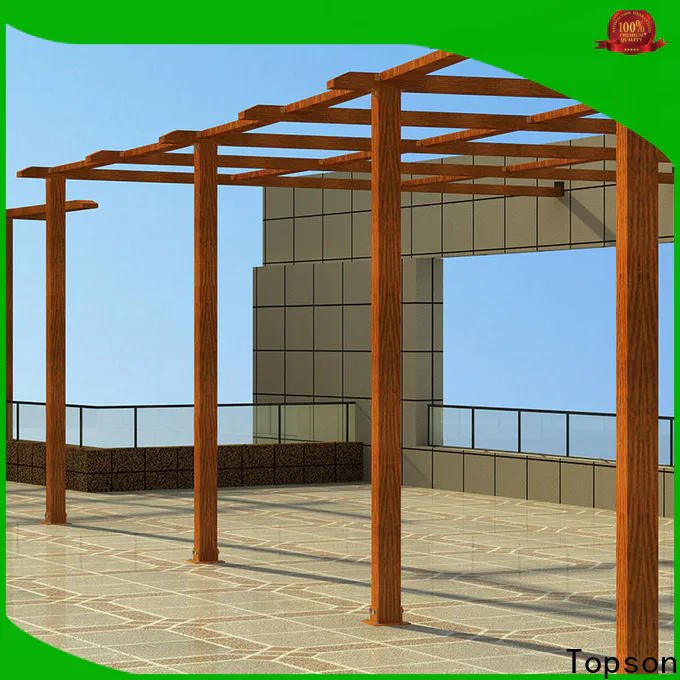 Topson widely used aluminium pergola systems Supply for resort