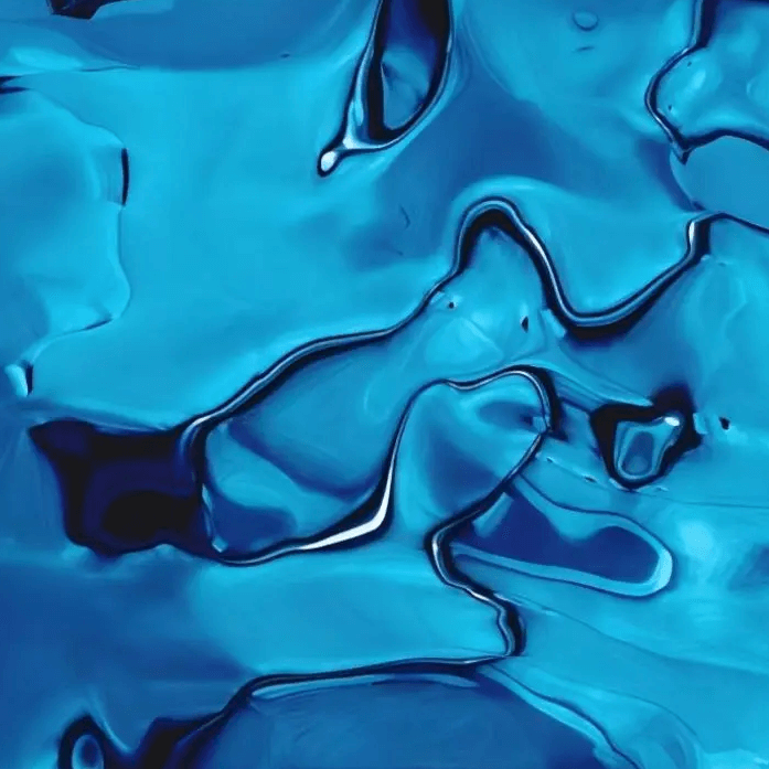 Blue Water Ripple Stainless Steel Sheet | TOPSON